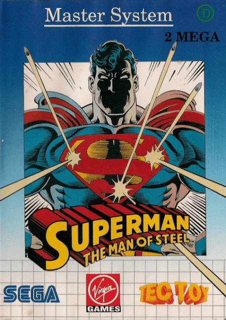 Superman Man of Steel box art for Sega Master System